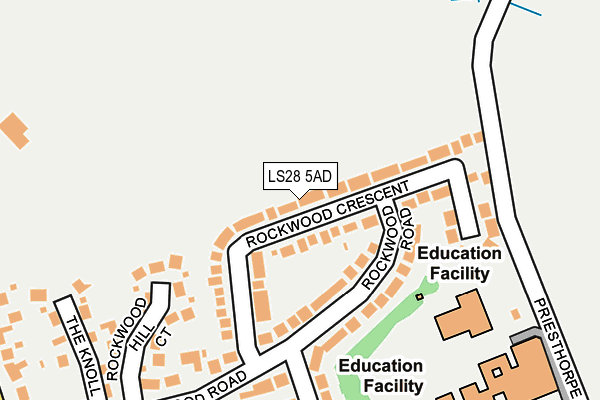 LS28 5AD map - OS OpenMap – Local (Ordnance Survey)