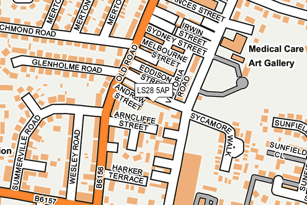 LS28 5AP map - OS OpenMap – Local (Ordnance Survey)