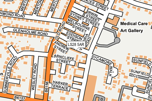 LS28 5AR map - OS OpenMap – Local (Ordnance Survey)