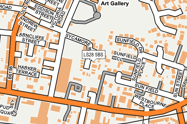 LS28 5BS map - OS OpenMap – Local (Ordnance Survey)