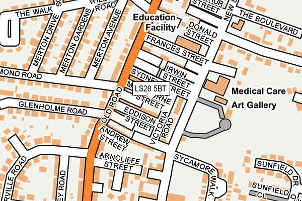 LS28 5BT map - OS OpenMap – Local (Ordnance Survey)