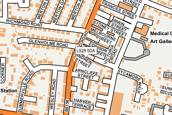 LS28 5DA map - OS OpenMap – Local (Ordnance Survey)