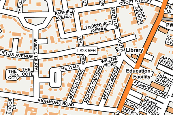 LS28 5EH map - OS OpenMap – Local (Ordnance Survey)