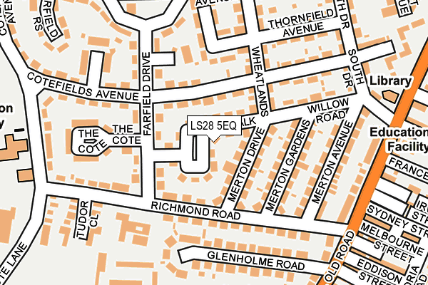 LS28 5EQ map - OS OpenMap – Local (Ordnance Survey)