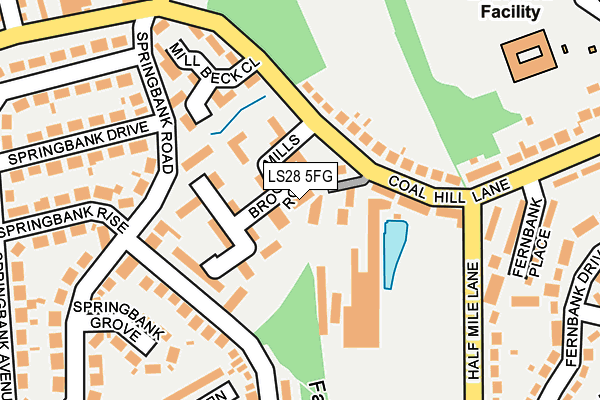 LS28 5FG map - OS OpenMap – Local (Ordnance Survey)