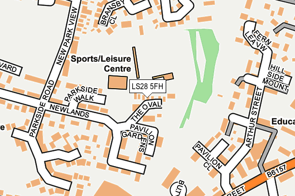 LS28 5FH map - OS OpenMap – Local (Ordnance Survey)