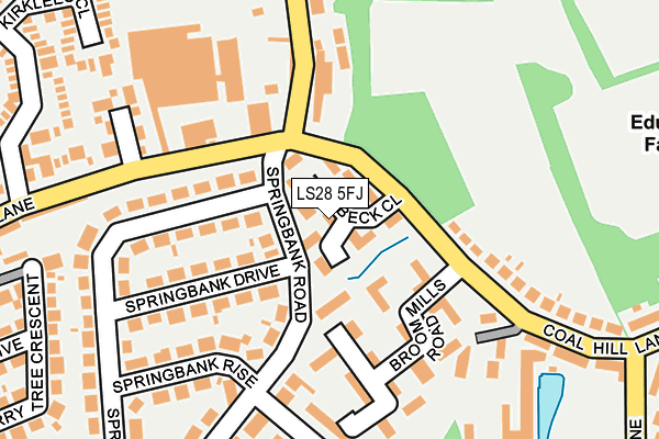 LS28 5FJ map - OS OpenMap – Local (Ordnance Survey)
