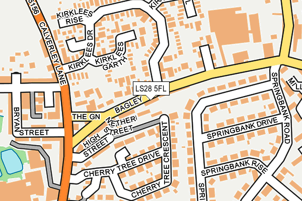 LS28 5FL map - OS OpenMap – Local (Ordnance Survey)