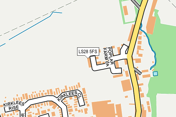 LS28 5FS map - OS OpenMap – Local (Ordnance Survey)