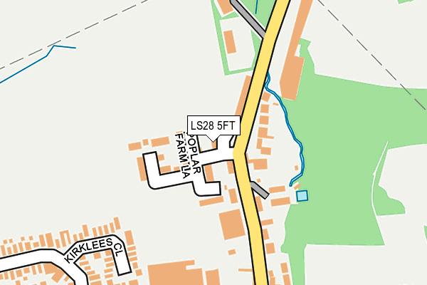 LS28 5FT map - OS OpenMap – Local (Ordnance Survey)