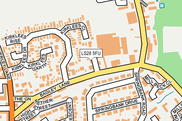 LS28 5FU map - OS OpenMap – Local (Ordnance Survey)