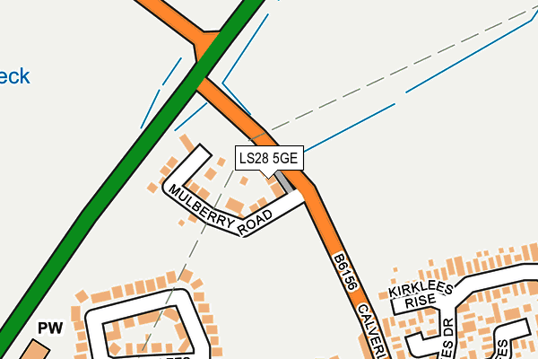 LS28 5GE map - OS OpenMap – Local (Ordnance Survey)