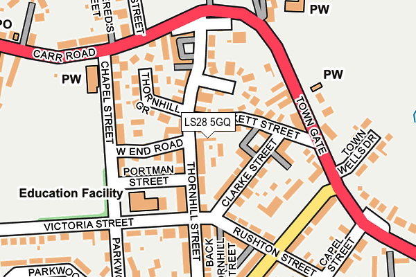 LS28 5GQ map - OS OpenMap – Local (Ordnance Survey)