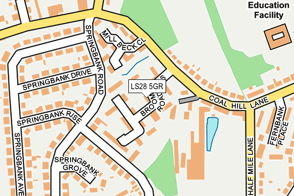 LS28 5GR map - OS OpenMap – Local (Ordnance Survey)