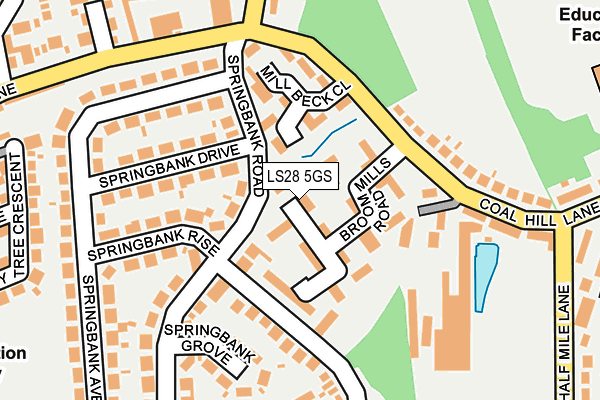 LS28 5GS map - OS OpenMap – Local (Ordnance Survey)