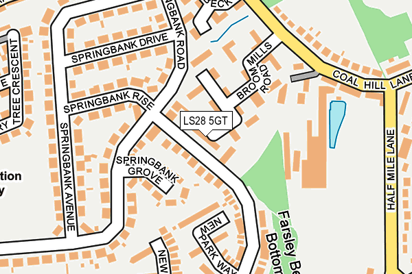 LS28 5GT map - OS OpenMap – Local (Ordnance Survey)