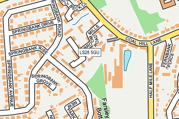 LS28 5GU map - OS OpenMap – Local (Ordnance Survey)