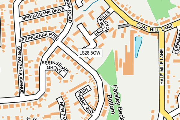 LS28 5GW map - OS OpenMap – Local (Ordnance Survey)