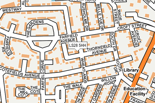 LS28 5HH map - OS OpenMap – Local (Ordnance Survey)