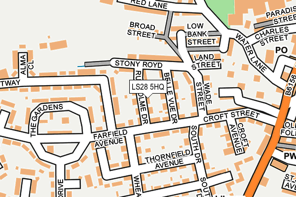 LS28 5HQ map - OS OpenMap – Local (Ordnance Survey)