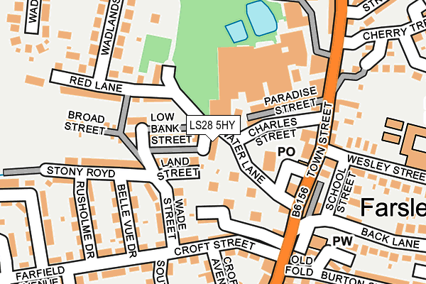 LS28 5HY map - OS OpenMap – Local (Ordnance Survey)