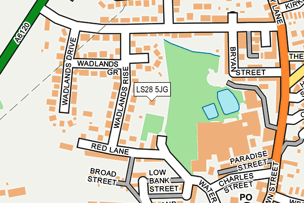 LS28 5JG map - OS OpenMap – Local (Ordnance Survey)
