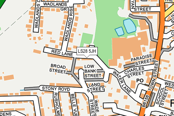 LS28 5JH map - OS OpenMap – Local (Ordnance Survey)