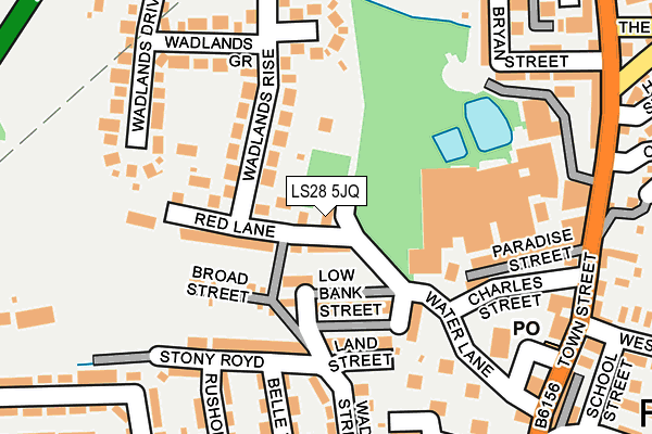 LS28 5JQ map - OS OpenMap – Local (Ordnance Survey)