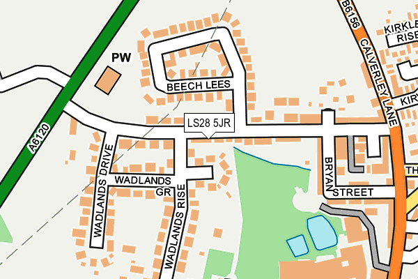 LS28 5JR map - OS OpenMap – Local (Ordnance Survey)