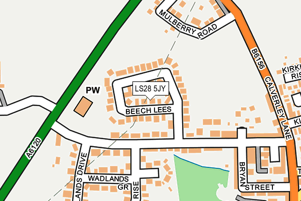 LS28 5JY map - OS OpenMap – Local (Ordnance Survey)