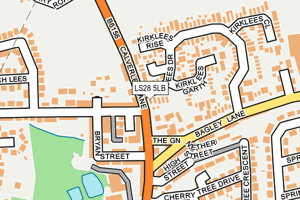 LS28 5LB map - OS OpenMap – Local (Ordnance Survey)
