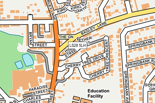 LS28 5LH map - OS OpenMap – Local (Ordnance Survey)