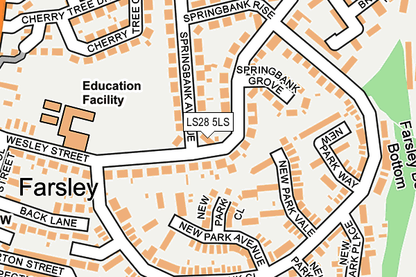 LS28 5LS map - OS OpenMap – Local (Ordnance Survey)