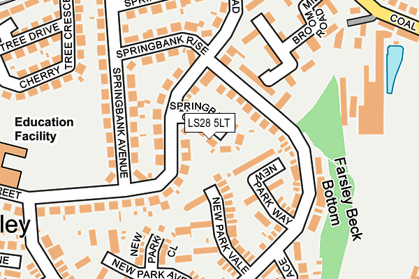 LS28 5LT map - OS OpenMap – Local (Ordnance Survey)