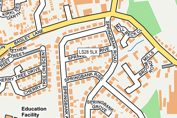 LS28 5LX map - OS OpenMap – Local (Ordnance Survey)