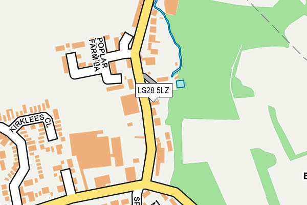 LS28 5LZ map - OS OpenMap – Local (Ordnance Survey)