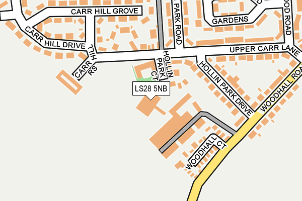 LS28 5NB map - OS OpenMap – Local (Ordnance Survey)
