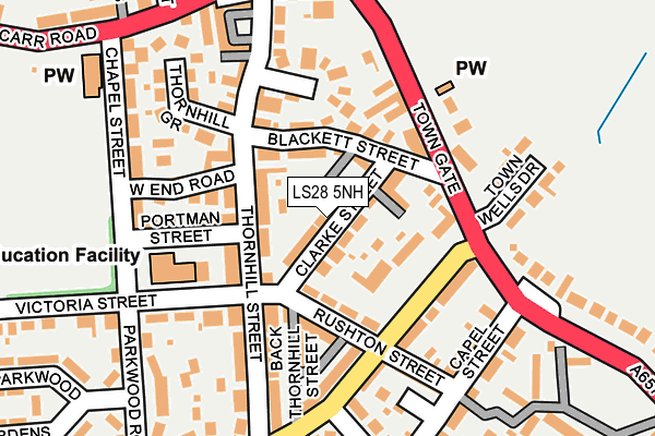 LS28 5NH map - OS OpenMap – Local (Ordnance Survey)