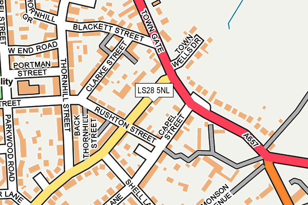 LS28 5NL map - OS OpenMap – Local (Ordnance Survey)