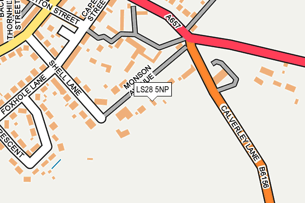 LS28 5NP map - OS OpenMap – Local (Ordnance Survey)