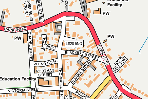 LS28 5NQ map - OS OpenMap – Local (Ordnance Survey)