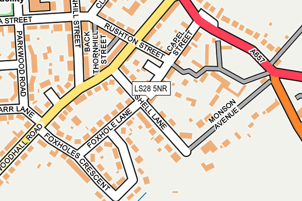 LS28 5NR map - OS OpenMap – Local (Ordnance Survey)