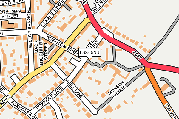 LS28 5NU map - OS OpenMap – Local (Ordnance Survey)
