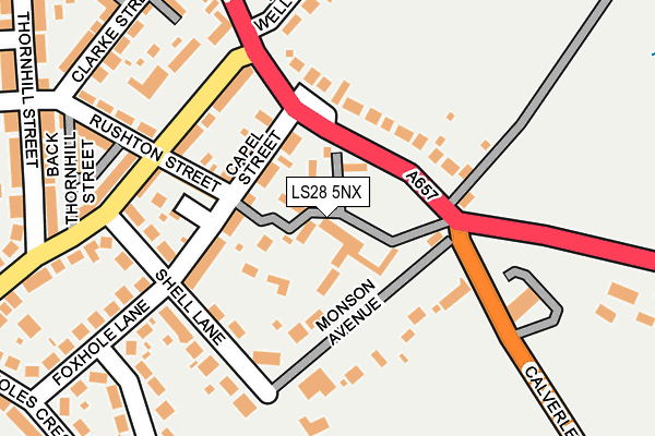 LS28 5NX map - OS OpenMap – Local (Ordnance Survey)