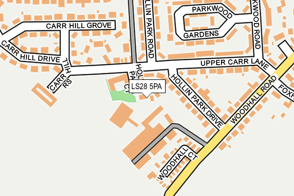 LS28 5PA map - OS OpenMap – Local (Ordnance Survey)