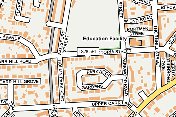 LS28 5PT map - OS OpenMap – Local (Ordnance Survey)