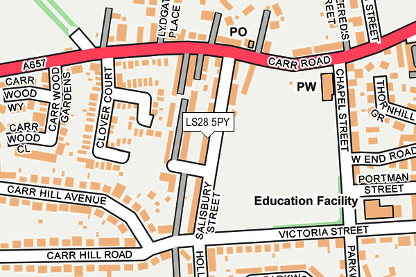 Map of MJ HESTER (LEEDS) LTD at local scale