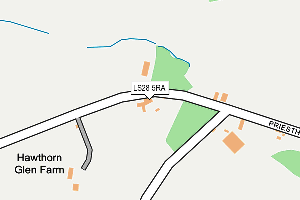 LS28 5RA map - OS OpenMap – Local (Ordnance Survey)