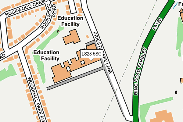 LS28 5SG map - OS OpenMap – Local (Ordnance Survey)