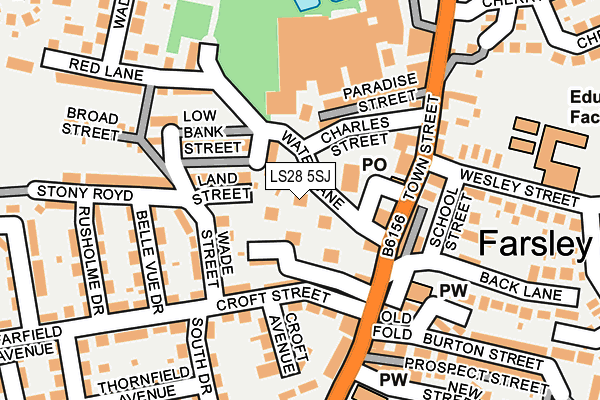 LS28 5SJ map - OS OpenMap – Local (Ordnance Survey)